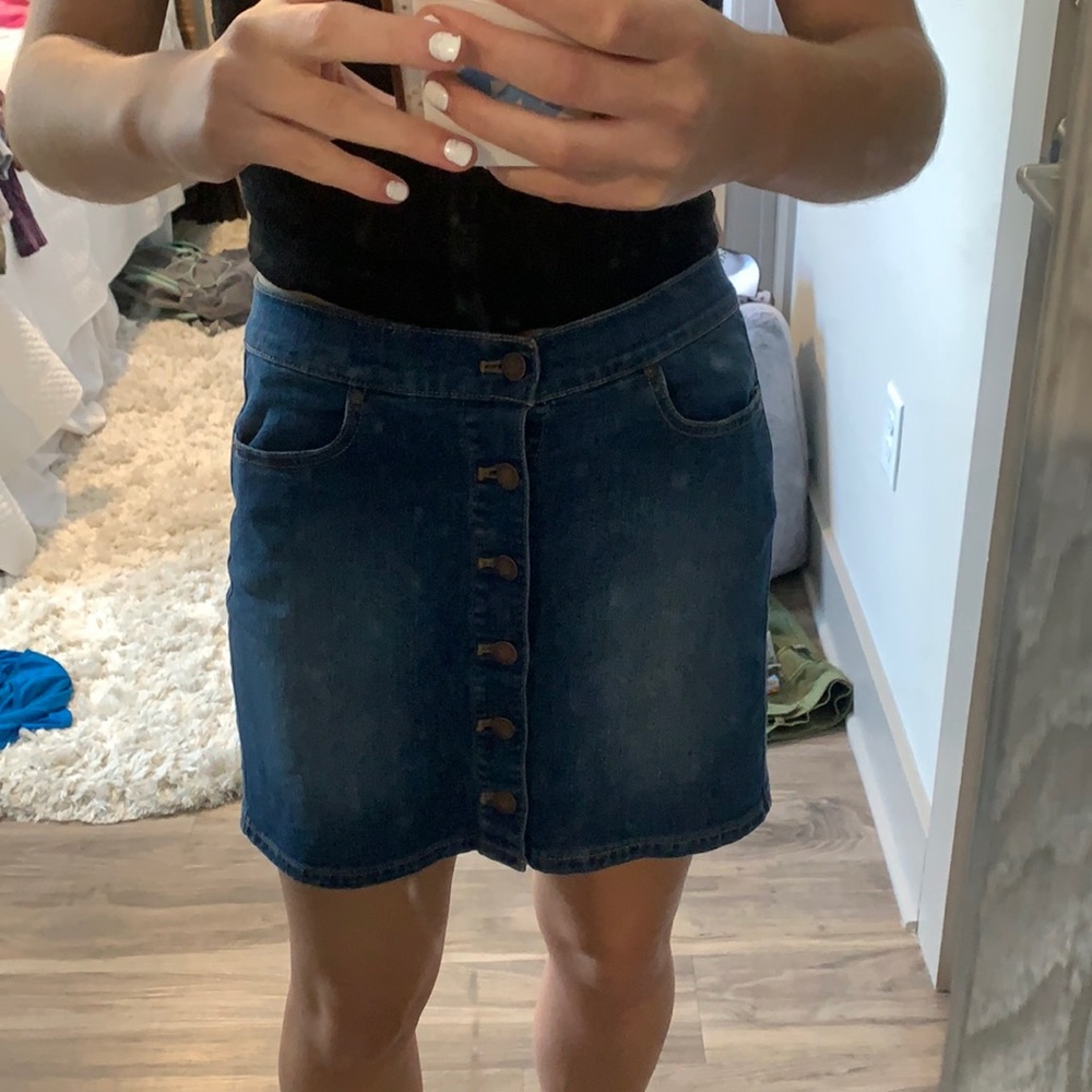 Denim mini skirt